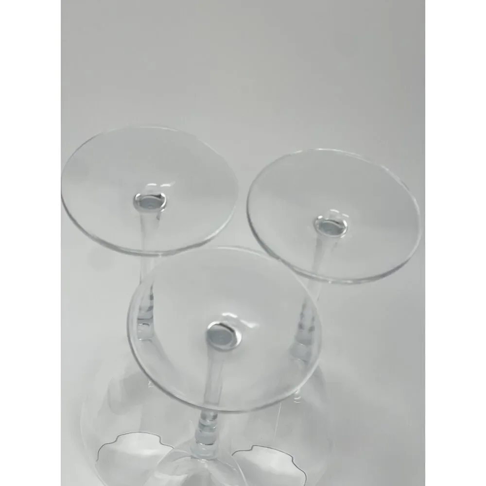 Luigi Bormioli Magnifico 10” Champagne Flutes Glasses 10.75oz Set Of 3 Signed